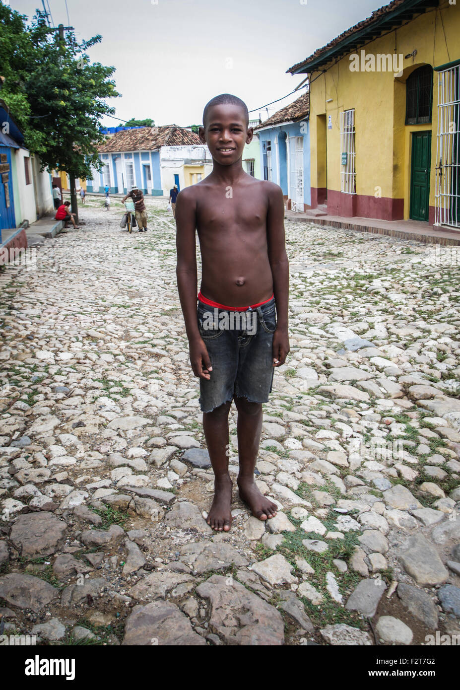 Cuban boy, Trinidad Cuba Stock Photo