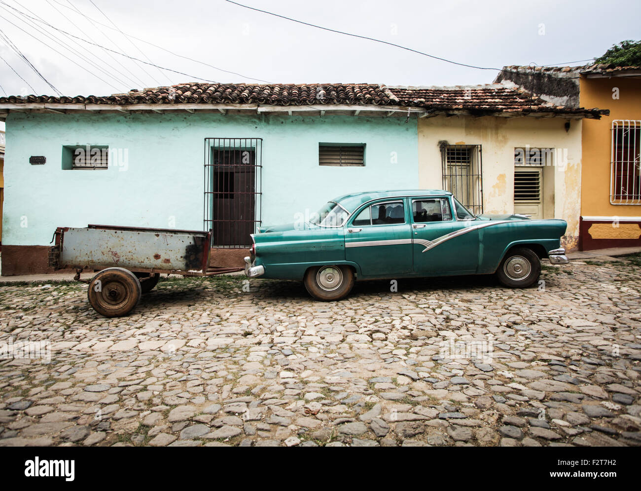Classic Car, Trinidad, Cuba Stock Photo Alamy
