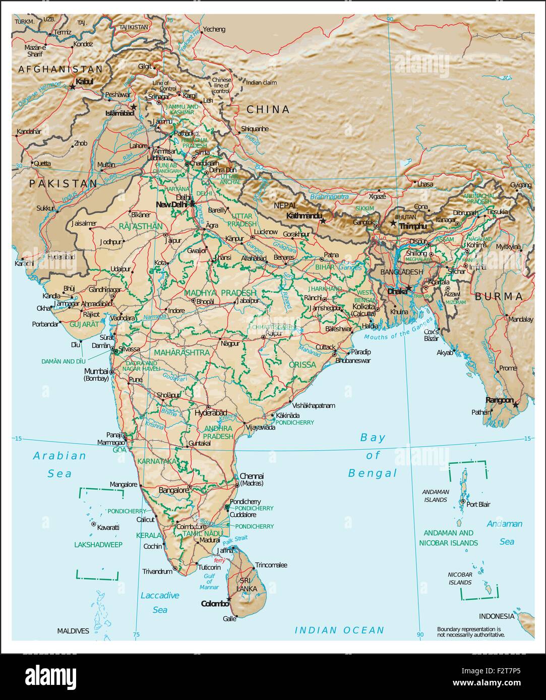 India State Map High Resolution Stock Photography and Images - Alamy