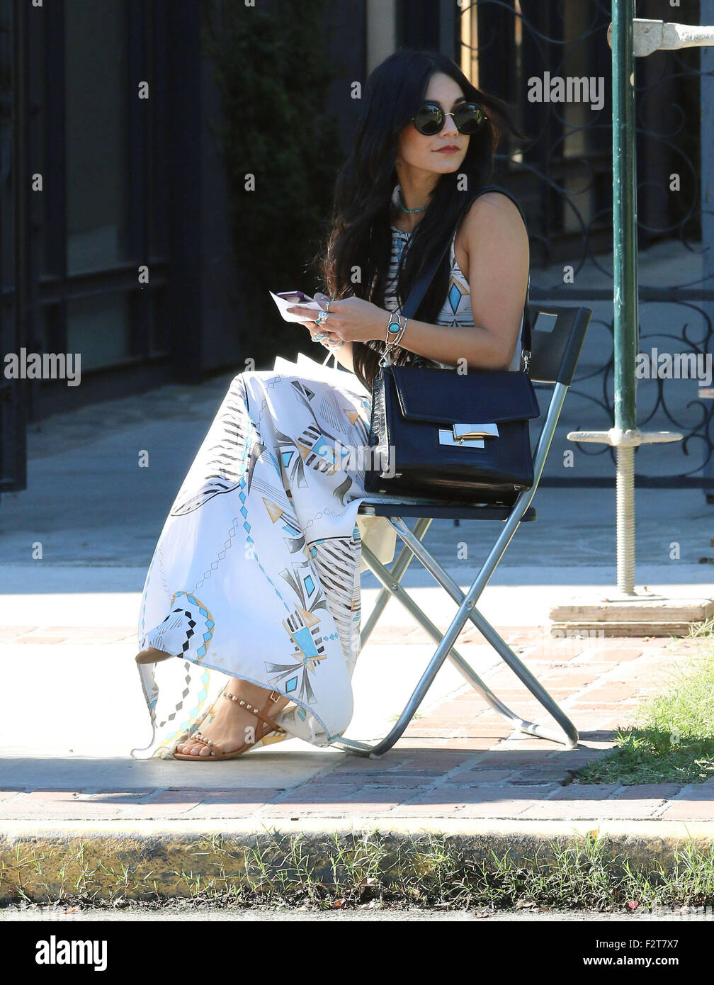 Vanessa Hudgens leaving the hair salon 90210 in Beverly Hills Featuring Vanessa Hudgens Where