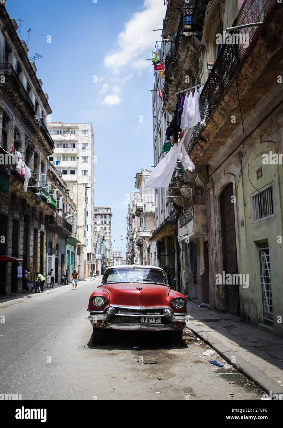Classic Car Havana, Cuba Stock Photo