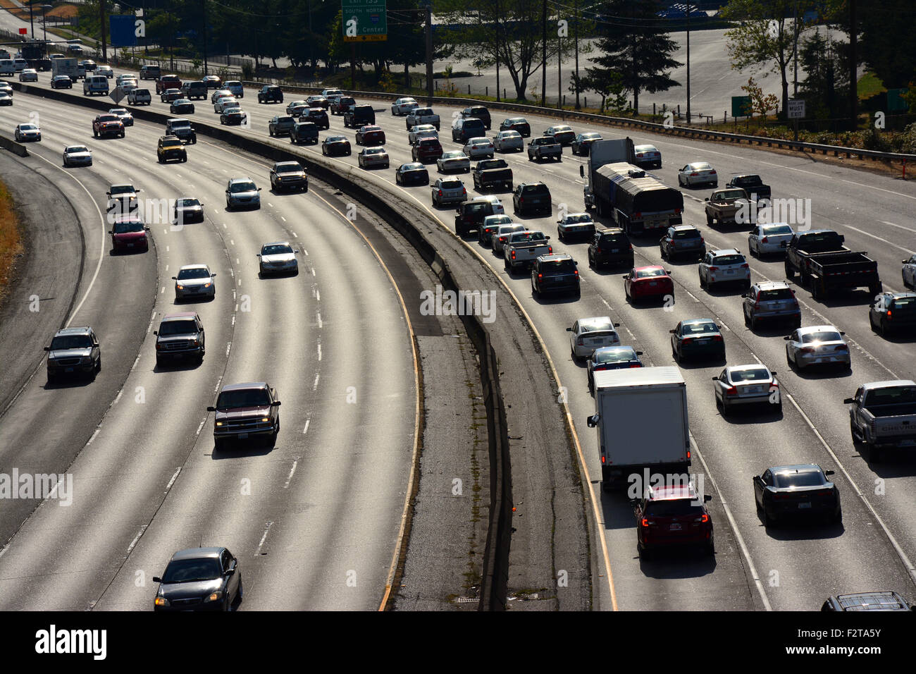 Highway 5 in Washington state, USA Stock Photo