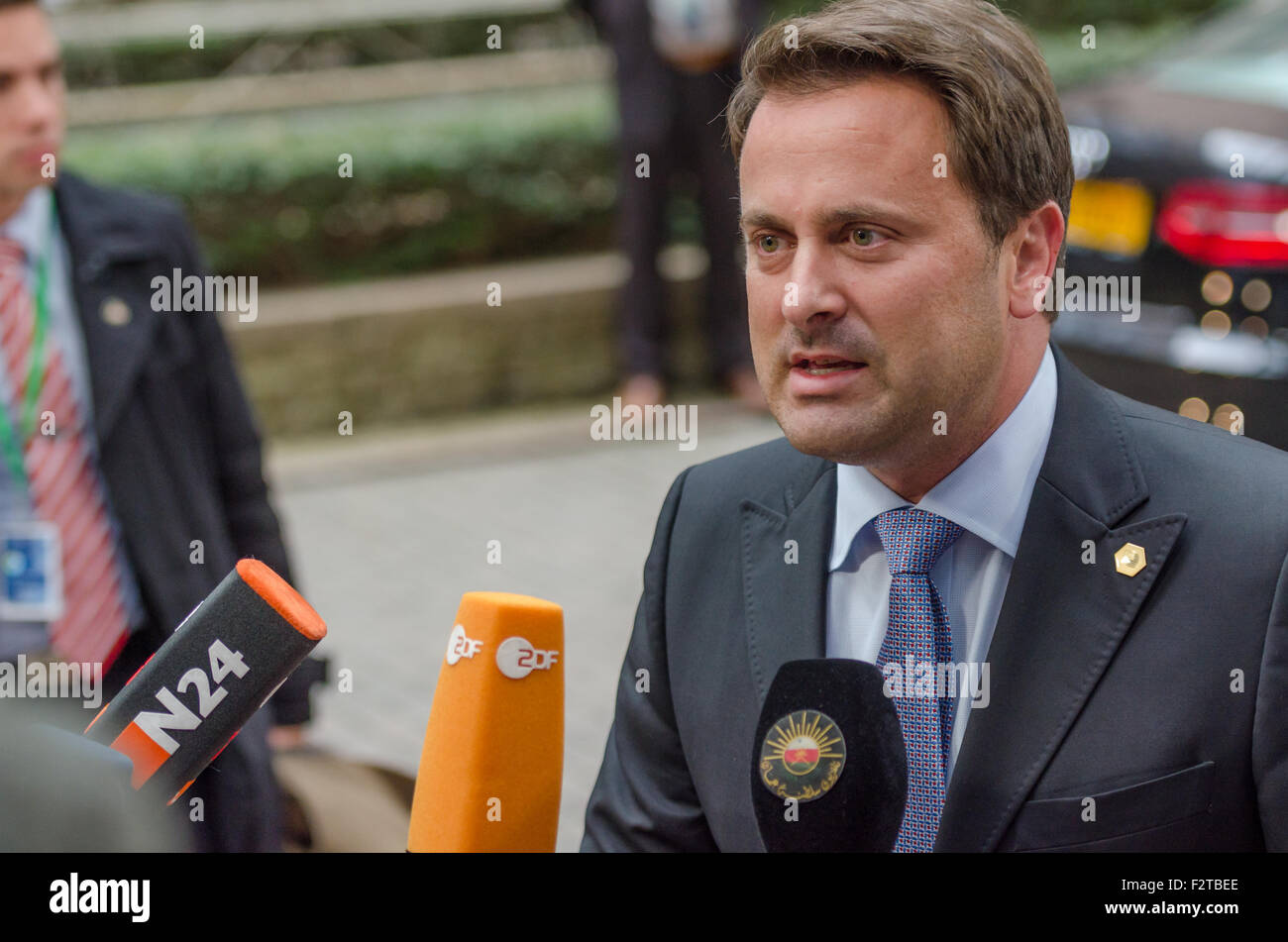 Brussels, Belgium. 23rd Sep, 2015. Luxembourg Prime Minister Xavier