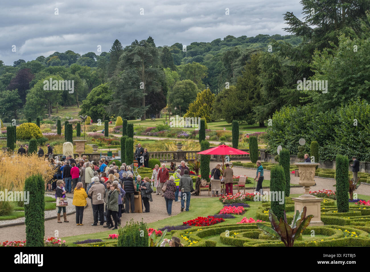 The BBC's 'Antiques Roadshow' at Trentham Gardens, Stoke on Trent, Staffordshire, England. Stock Photo