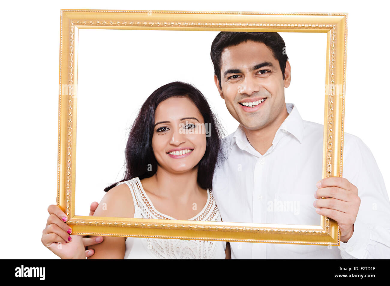 2 indian Married Couple Frame showing Stock Photo Alamy