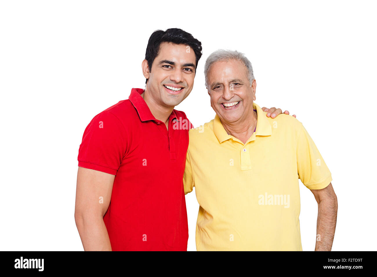 2 indian Father and son standing Stock Photo - Alamy