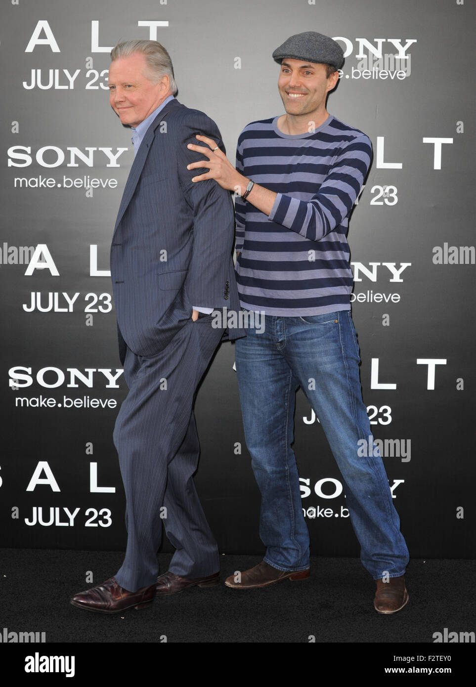 LOS ANGELES, CA - JULY 19, 2010: Jon Voight & son James Haven at the ...