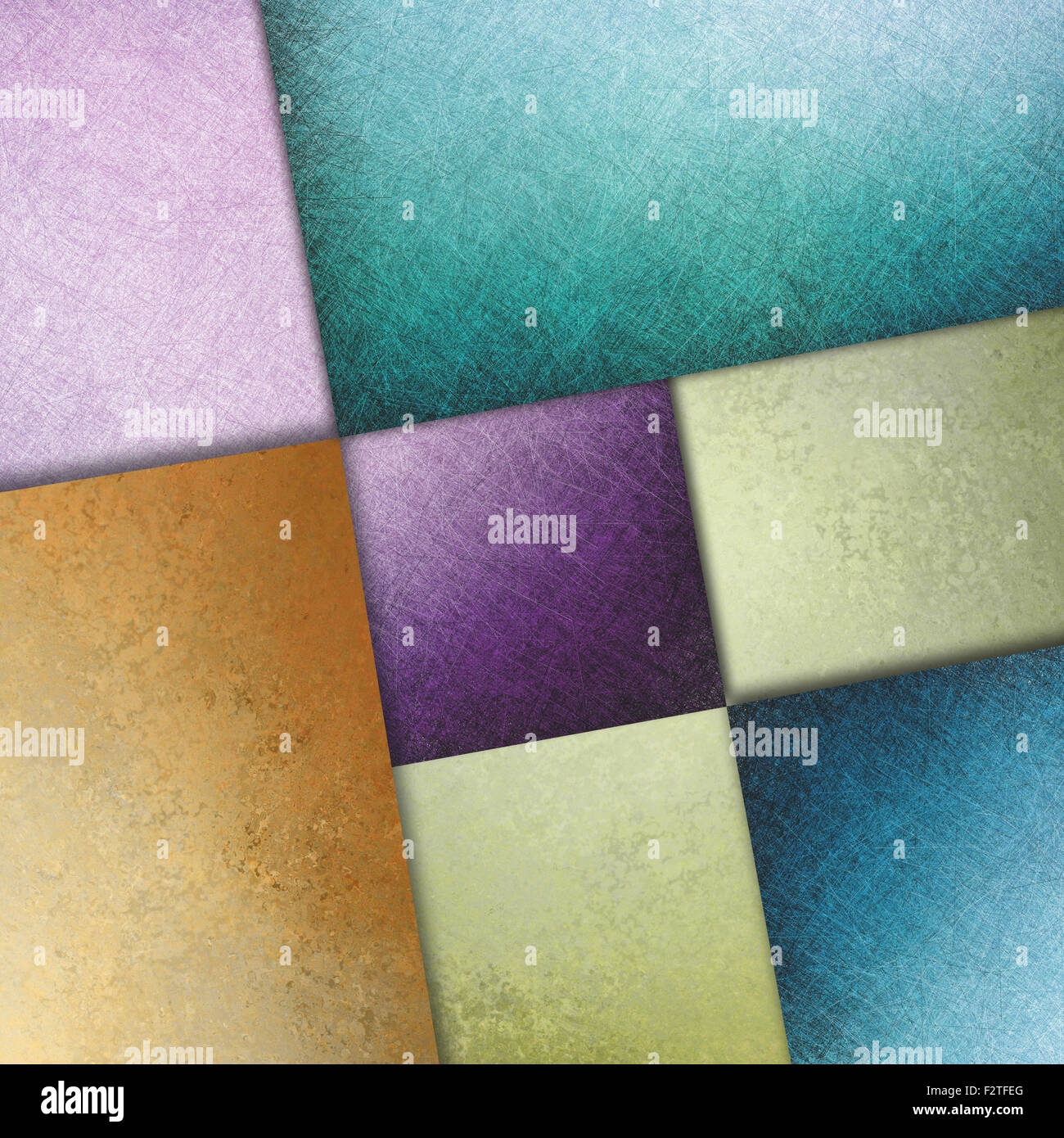 abstract background with angles blocks diagonal shapes and squares layered in pattern Stock Photo