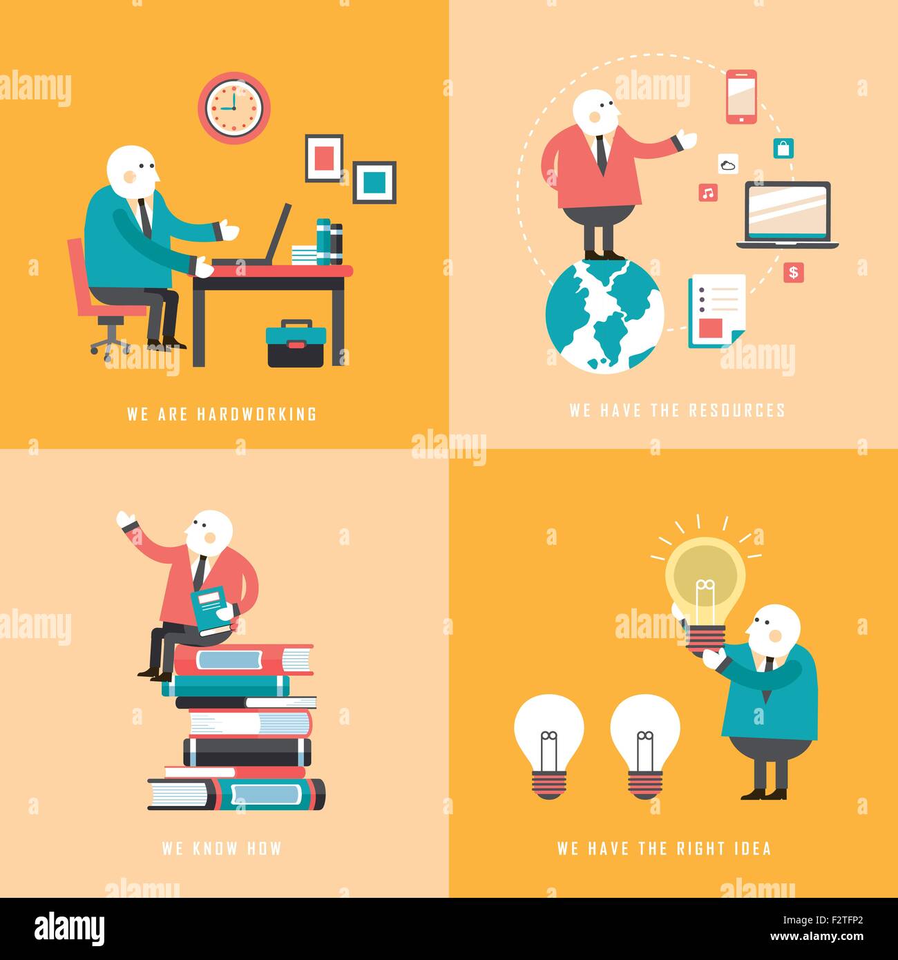 business concept in flat design style Stock Vector Image & Art - Alamy