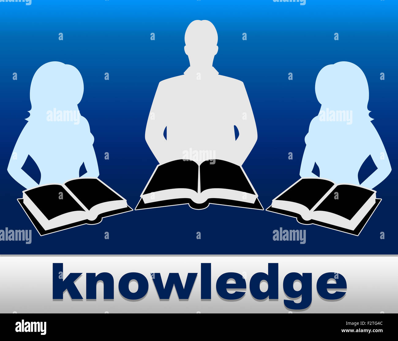 Knowledge Books Meaning Comprehension Wise And Education Stock Photo