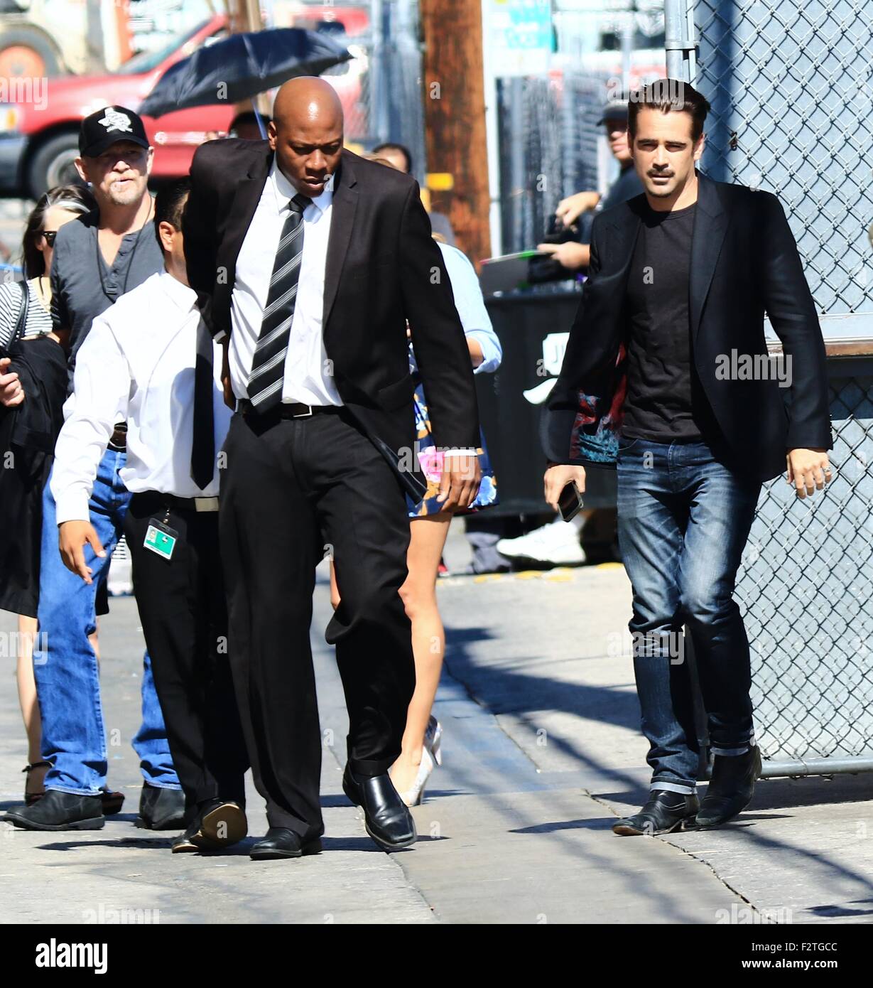 Colin Farrell at Jimmy Kimmel Live! show in Hollywood  Featuring: Colin Farrell Where: Los Angeles, California, United States When: 23 Jul 2015 Stock Photo