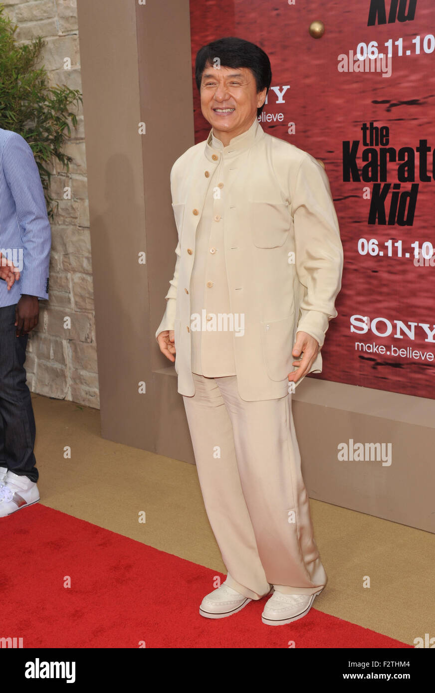LOS ANGELES, CA - JUNE 6, 2010: Jackie Chan at the Los Angeles premiere of his new movie 'The Karate Kid' at Mann Village Theatre, Westwood. Stock Photo