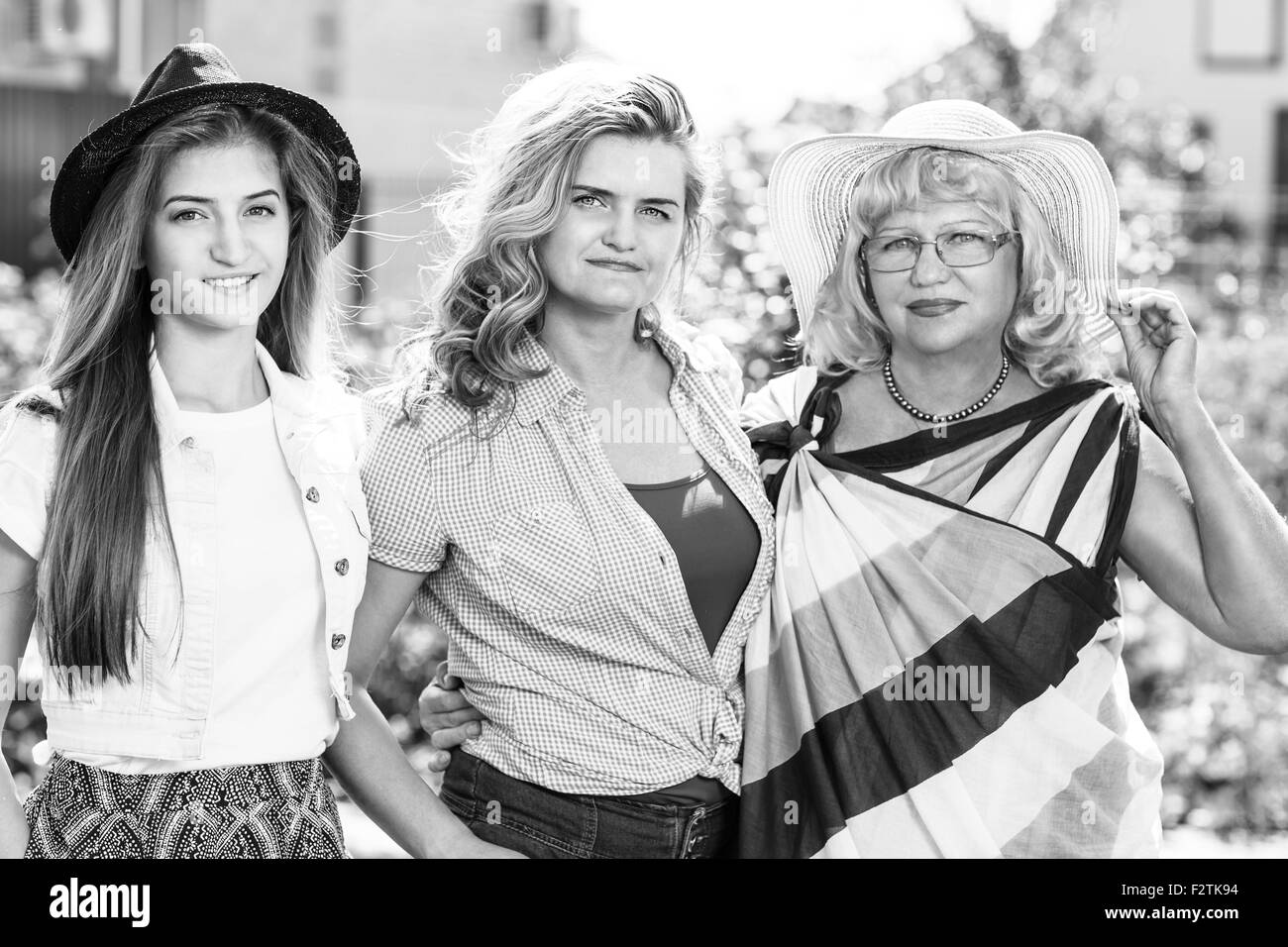 Grandmother ,mother and daughter Stock Photo