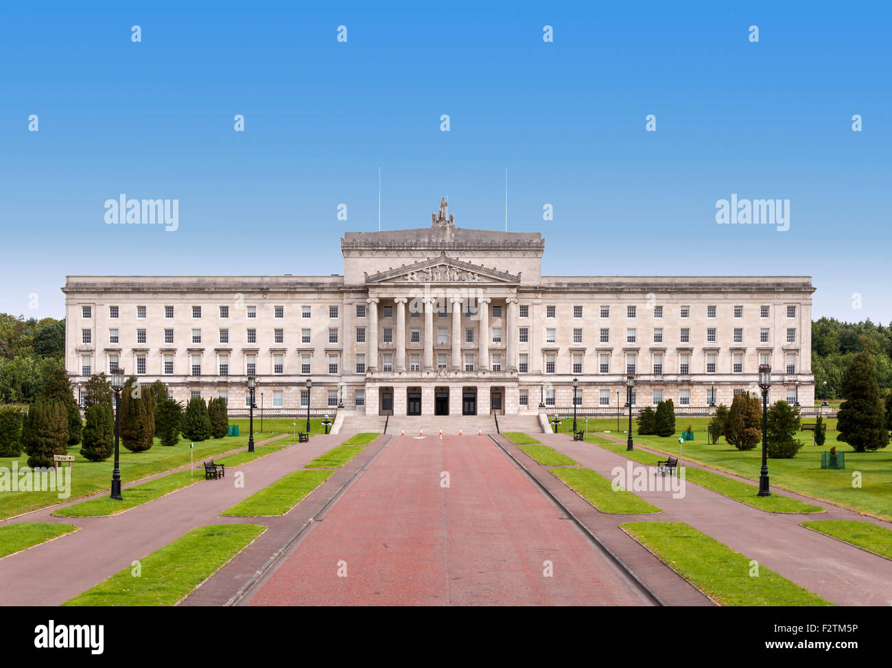 Northern Ireland Assembly and Government building in Stormont Estate in Belfast Stock Photo