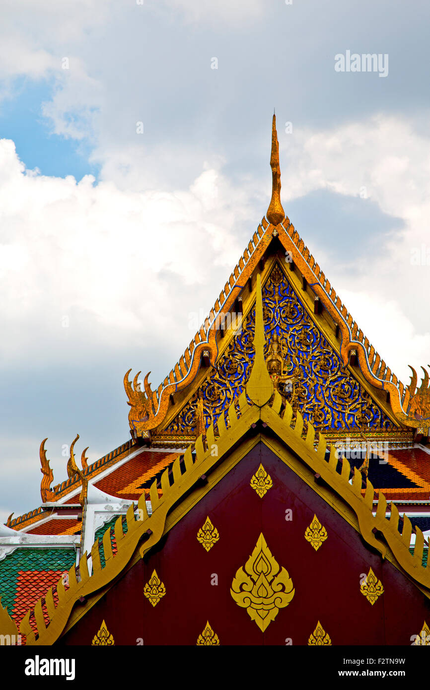 bangkok in temple thailand abstract cross colors roof wat asia sky and ...
