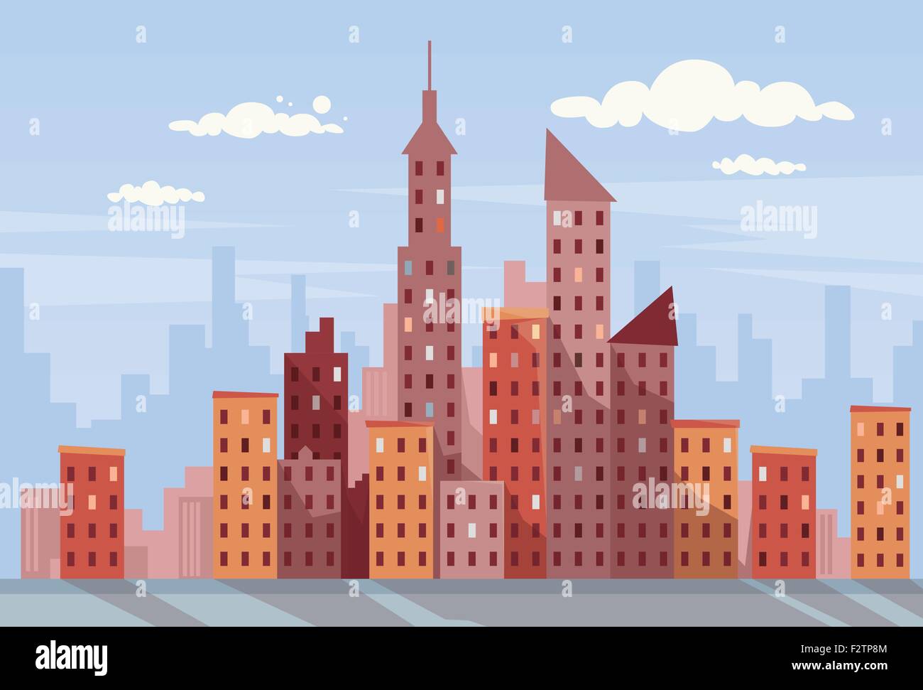 City Skyscraper View Cityscape Skyline Stock Vector Image & Art - Alamy