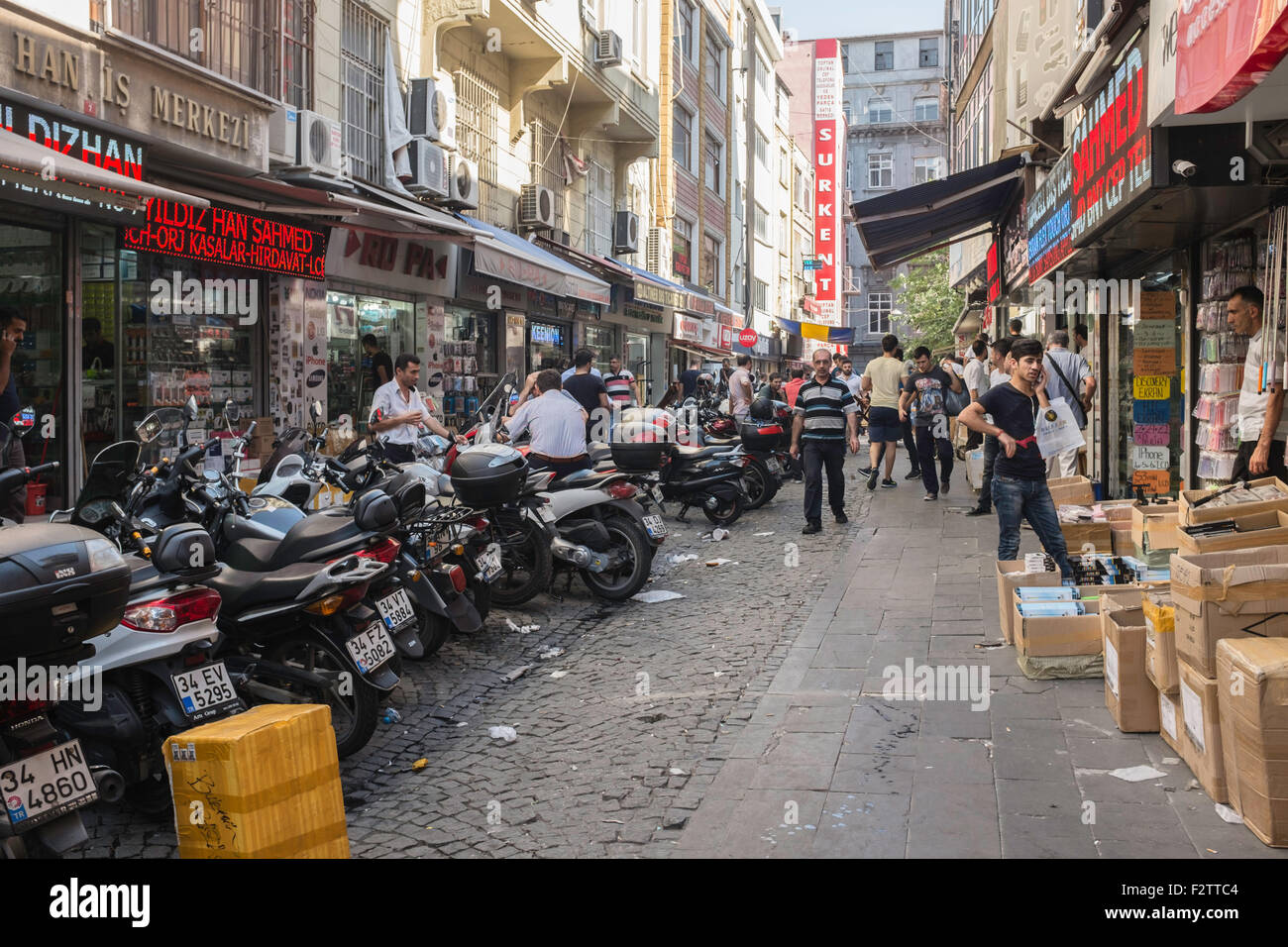 Stores on a side street in Istanbul Turkey Stock Photo Alamy