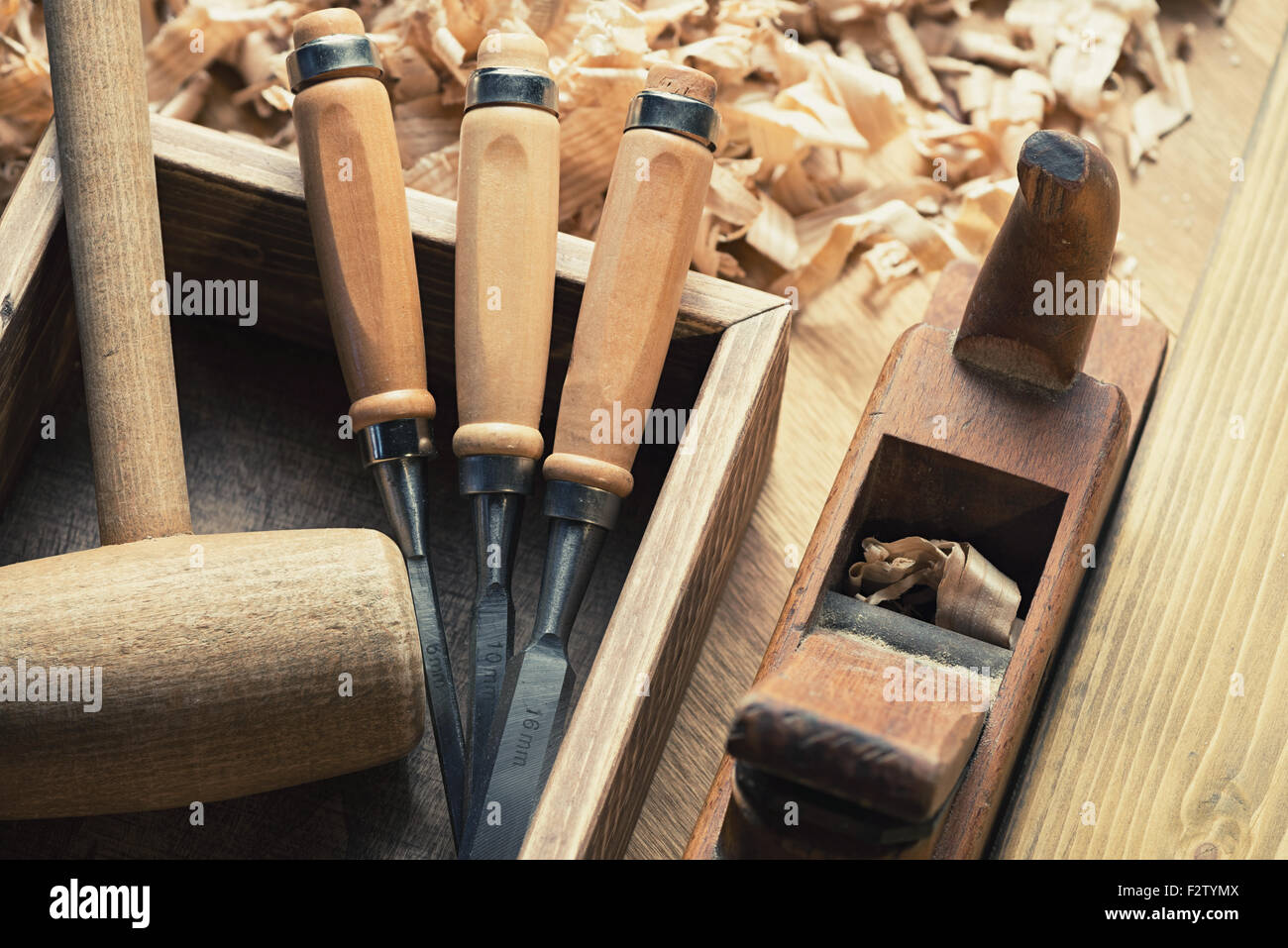 Woodworking and carpentry tools in Stock Photo Alamy