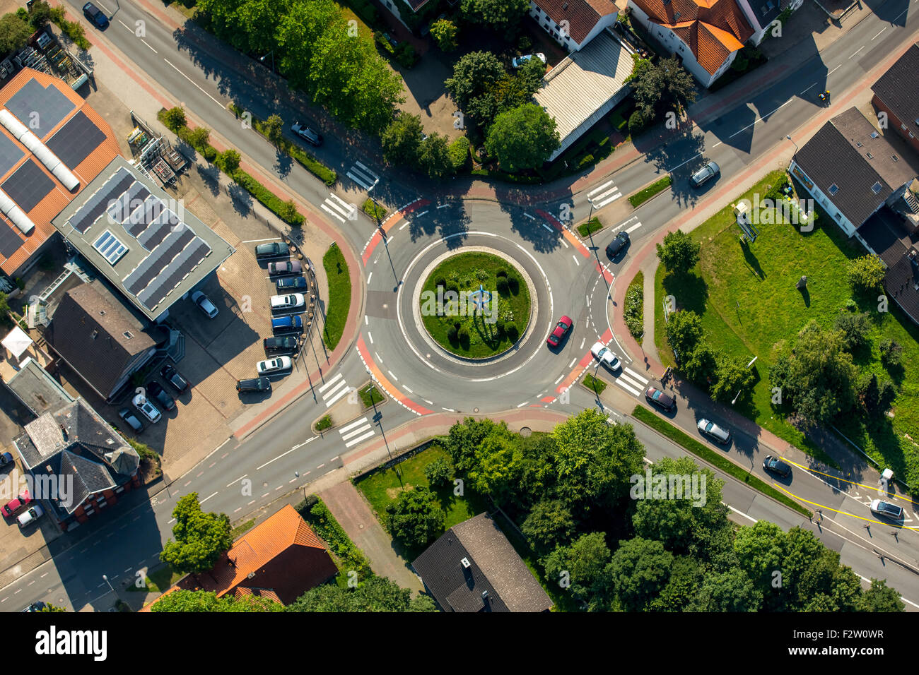 Engerstraße roundabout, Bünde, North RhineWestphalia, Germany Stock