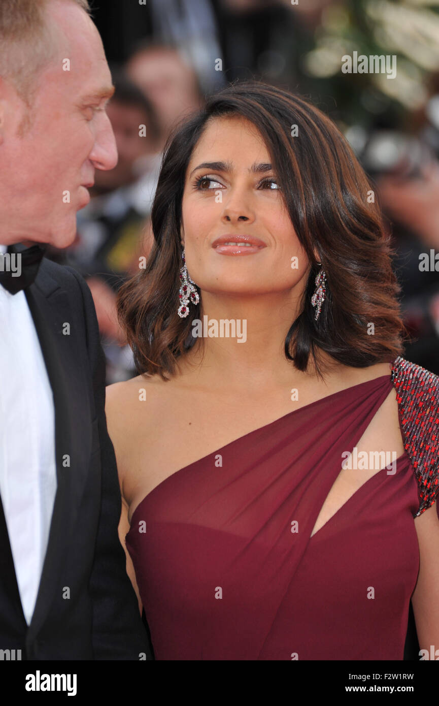 Salma Robi Salma hayek cannes film festival robin hood premiere hi-res stock ...