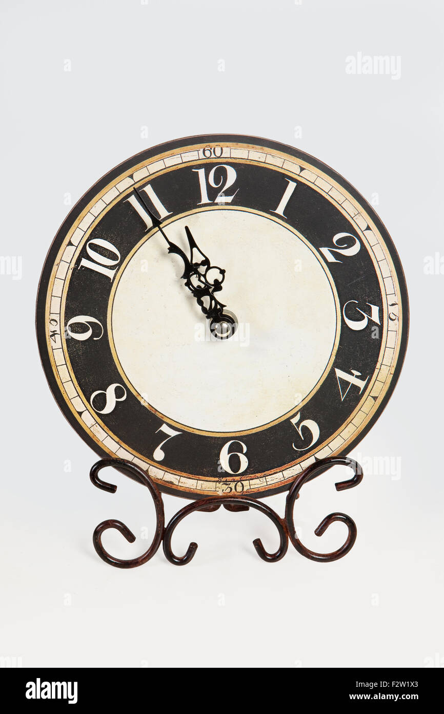 time oldfashioned face antique old minute clock hand human isolated