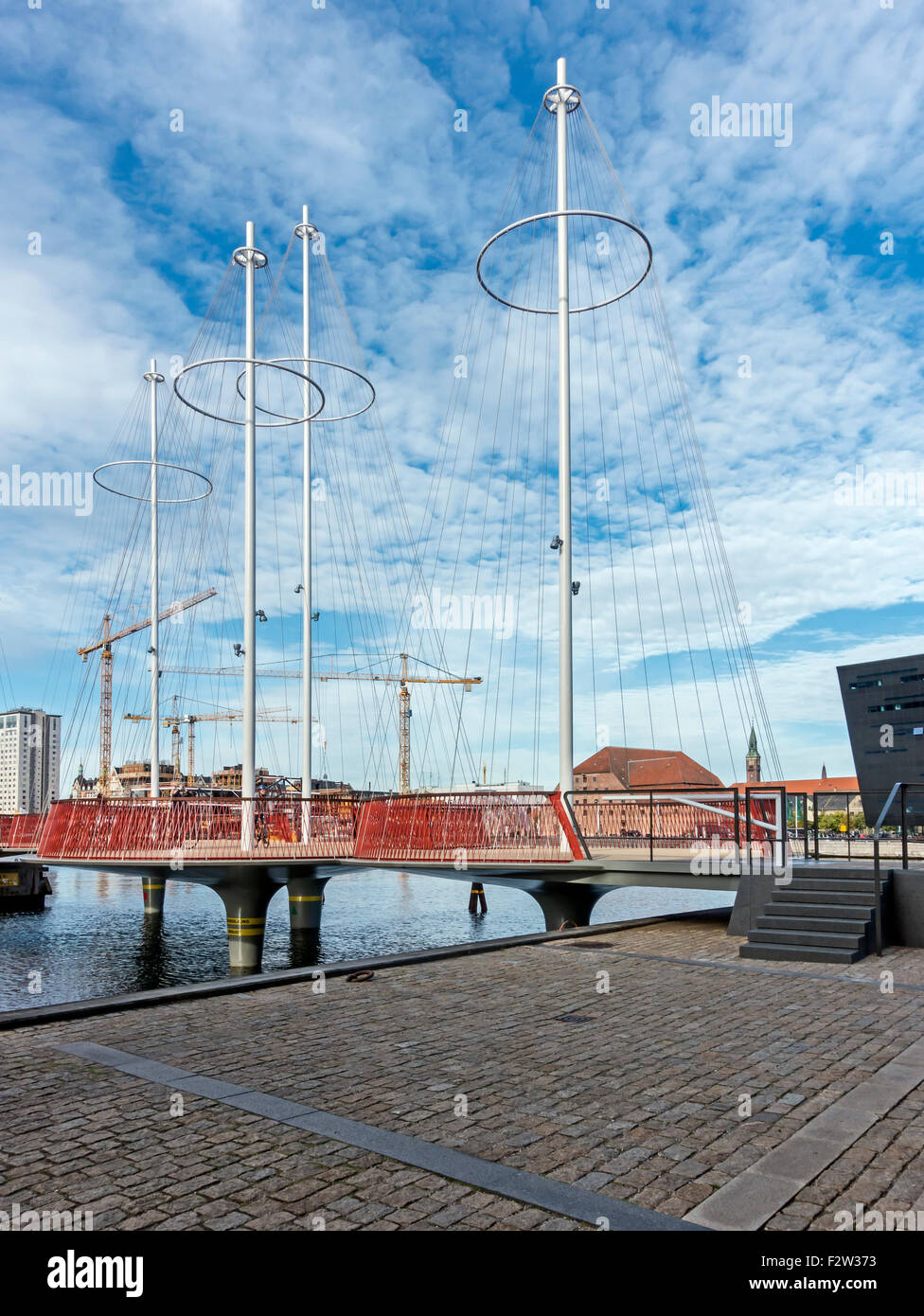 New pedestrian and cyclists crossing Cirkelbroen (the Circle Bridge ...