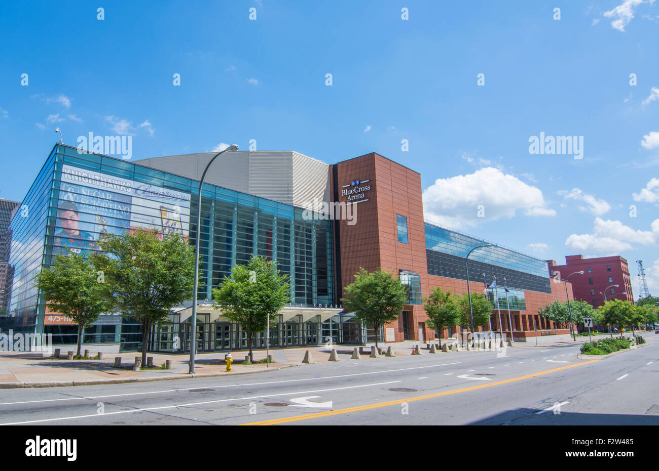 Rochester New York NY downtown city beautiful arena Blue Cross Arena