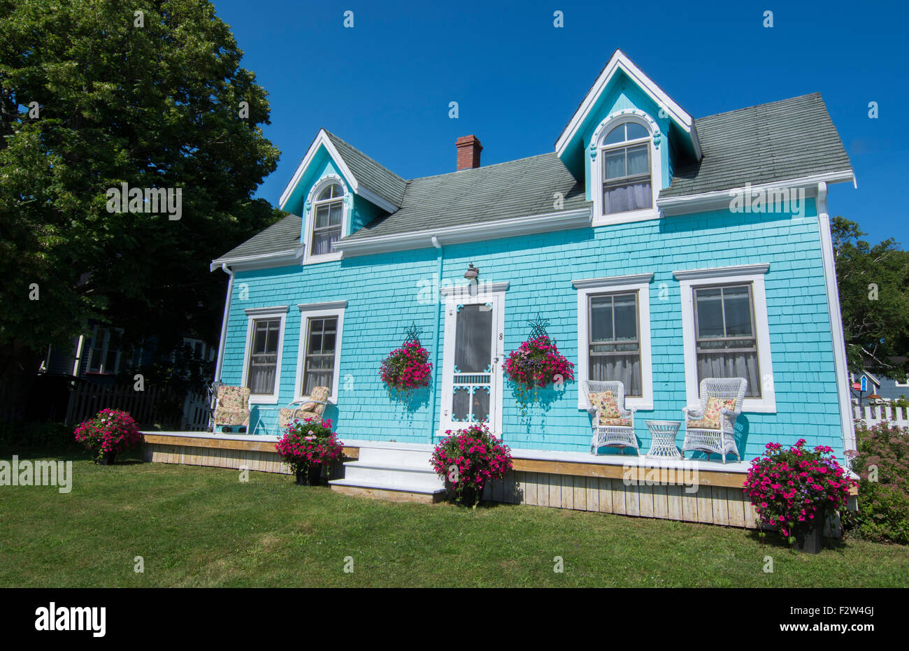 Canada Prince Edward Island, P.E.I. Victoria beautiful blue Victorian