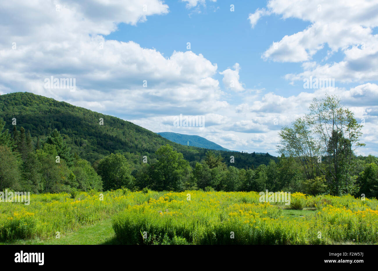 Weston Vermont scenic of mountains and Magic Mountain SKi Resort in