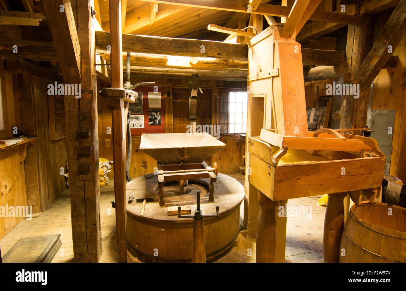 Weston Vermont the famous Old Mill Museum 1780 interior of saw mill and