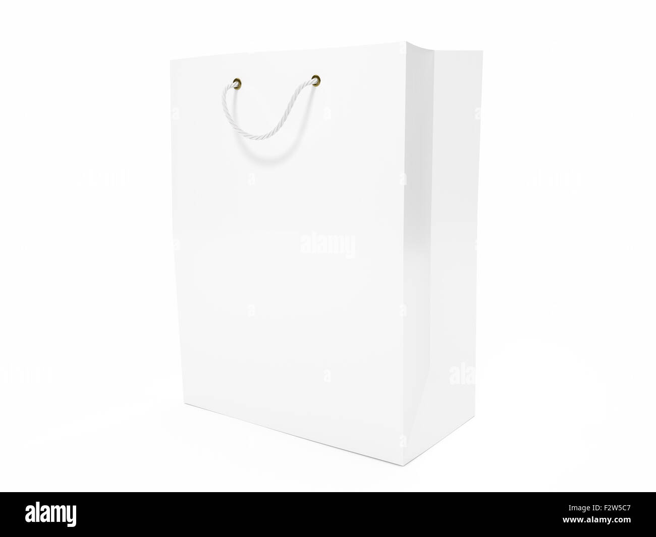Blank white shopping bag isolated on a white background Stock Photo - Alamy
