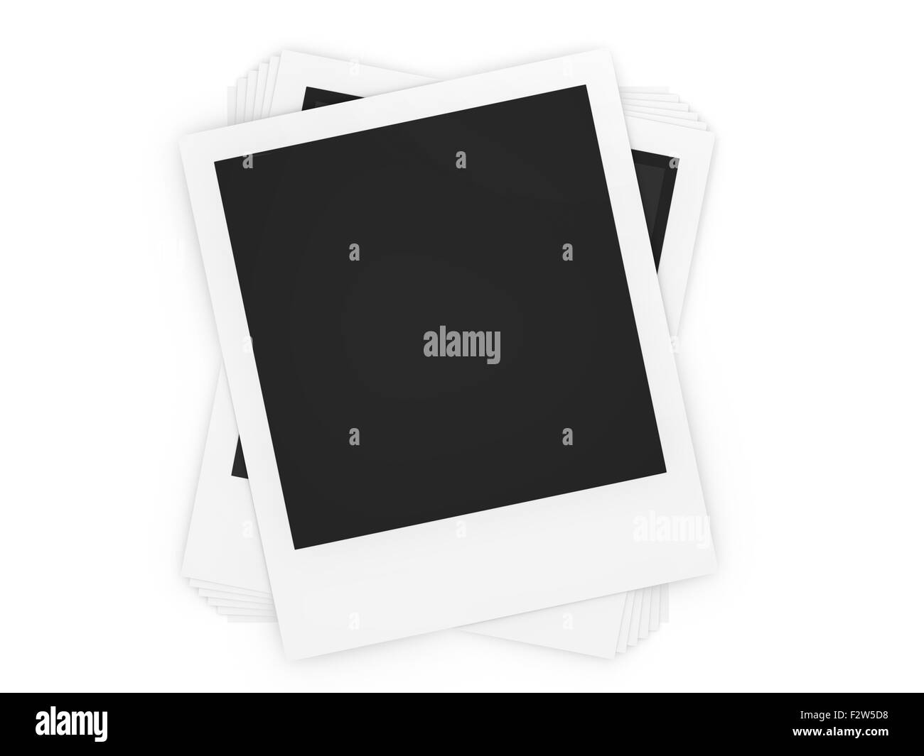 Blank instant photo stack isolated on a white background Stock Photo ...