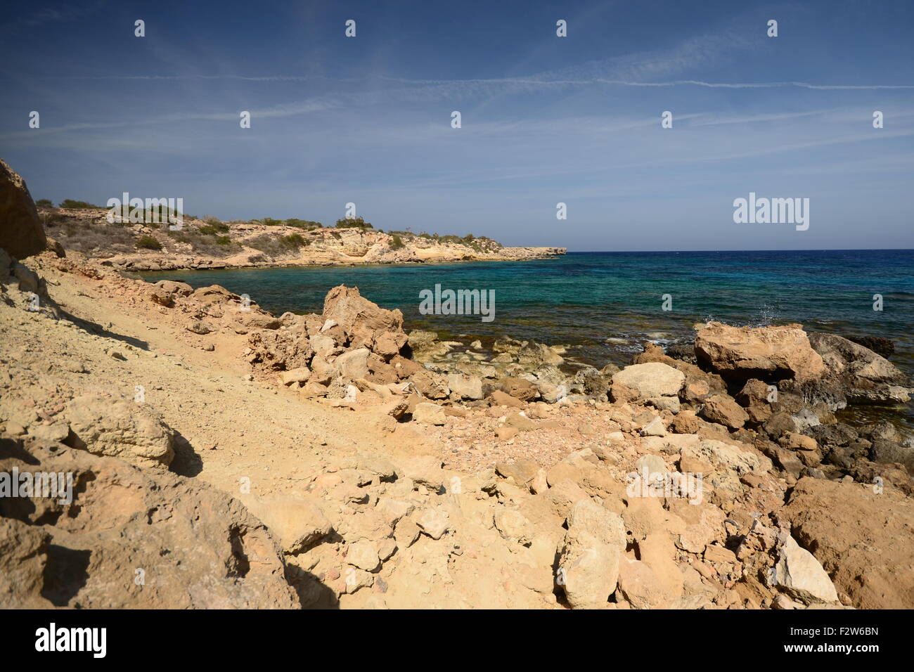 The rocky coastline of Cyprus Stock Photo - Alamy