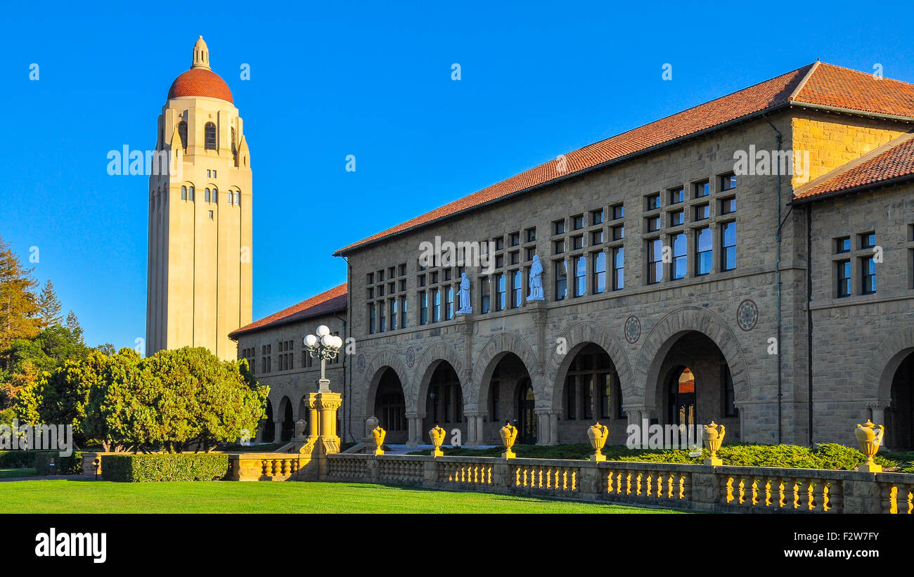 Hoover Tower, Stanford University - Palo Alto, CA, USA Stock Photo