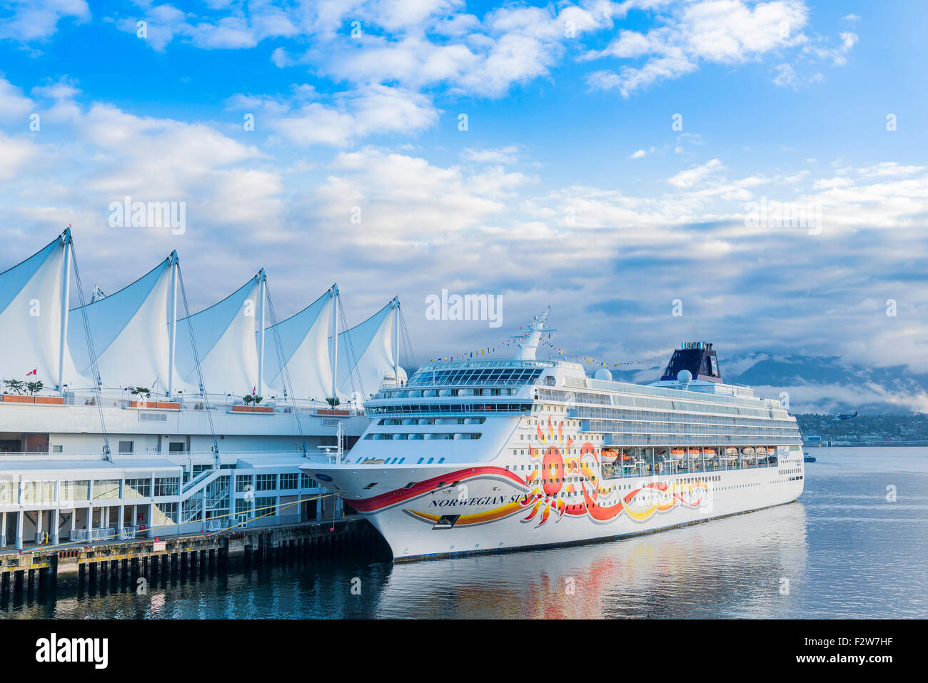 Norwegian Cruise Ship Norwegian Sun Docked At Canada Place Terminal Vancouver British Columbia Canada Stock Photo Alamy