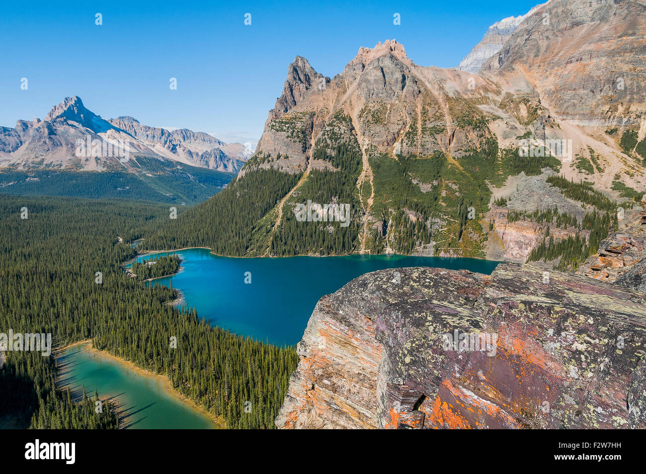 Overlooking Lake O'Hara and Mary Lake, Yoho National Park, British