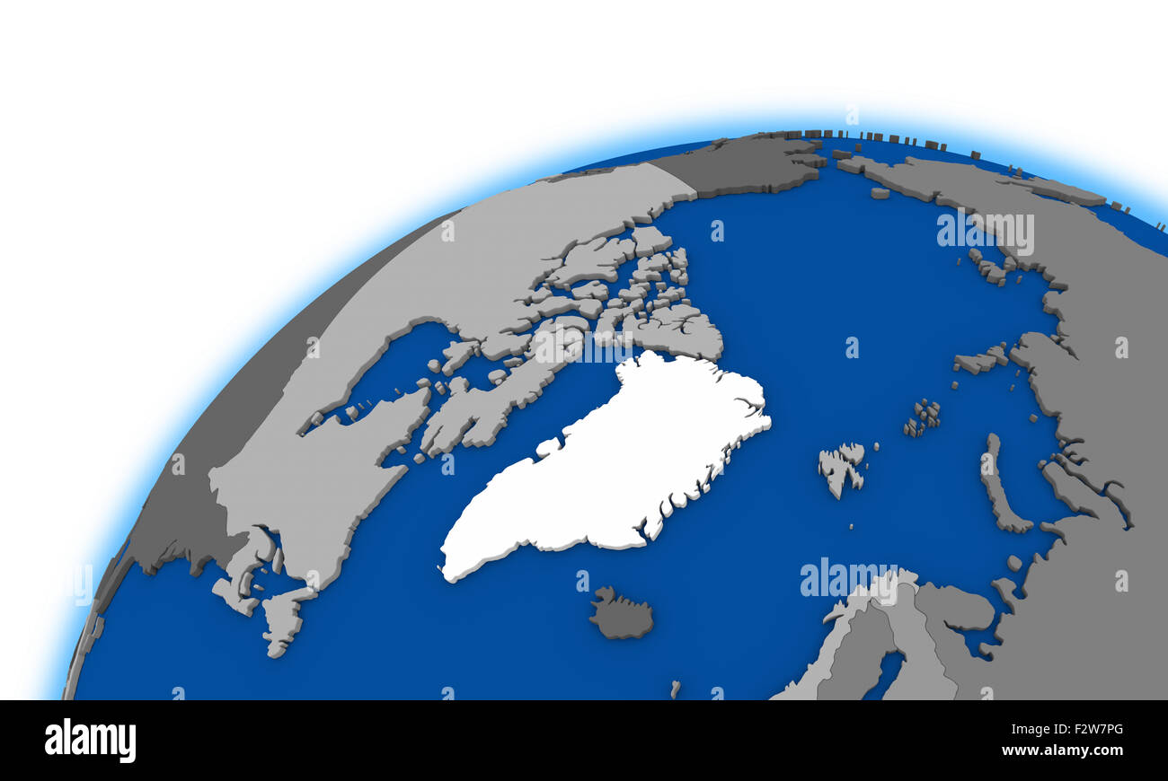 Arctic north polar region on globe, political map Stock Photo Alamy