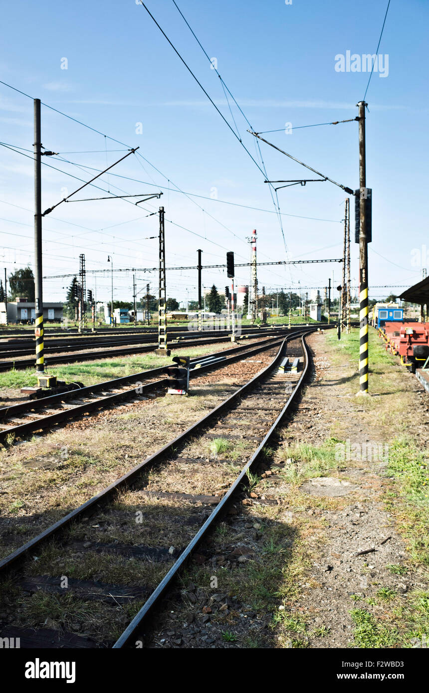 railway tracks Stock Photo