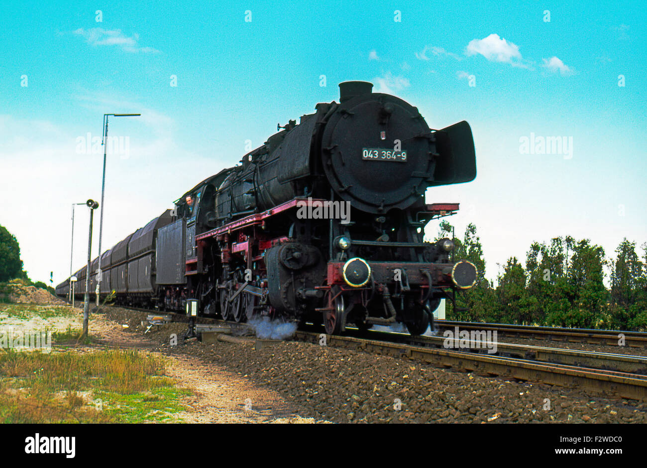 29.07.1976, Papenburg, Lower Saxony, Bundesrepublik Germany - The 043,364 on the open road. The German State Railroad procured Stock Photo