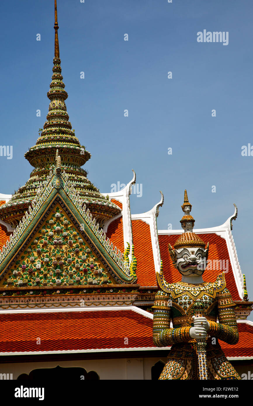 asia bangkok in temple thailand abstract cross colors roof wat sky and ...