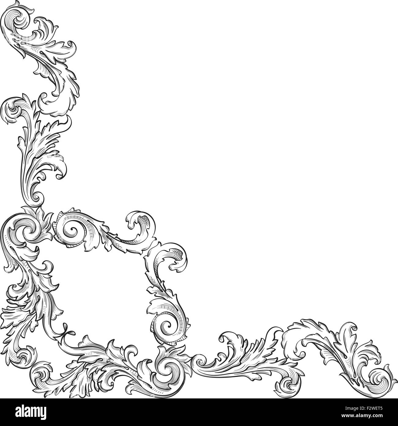 Vintage luxury corner is on white Stock Vector Image & Art - Alamy