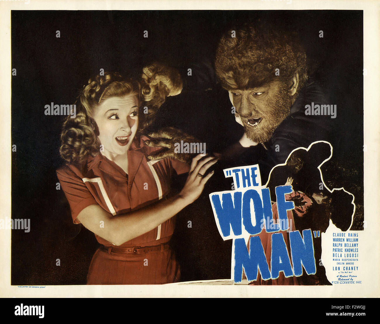 Wolf Man, The (1941) Movie Poster Stock Photo Alamy