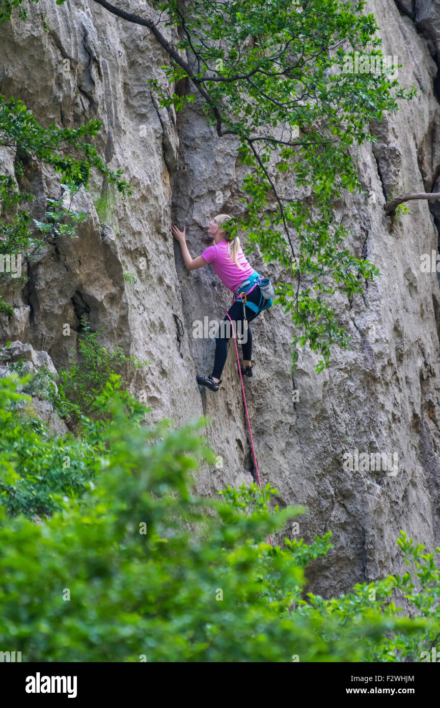 National park Paklenica, most famous place in Croatia for rock climbing