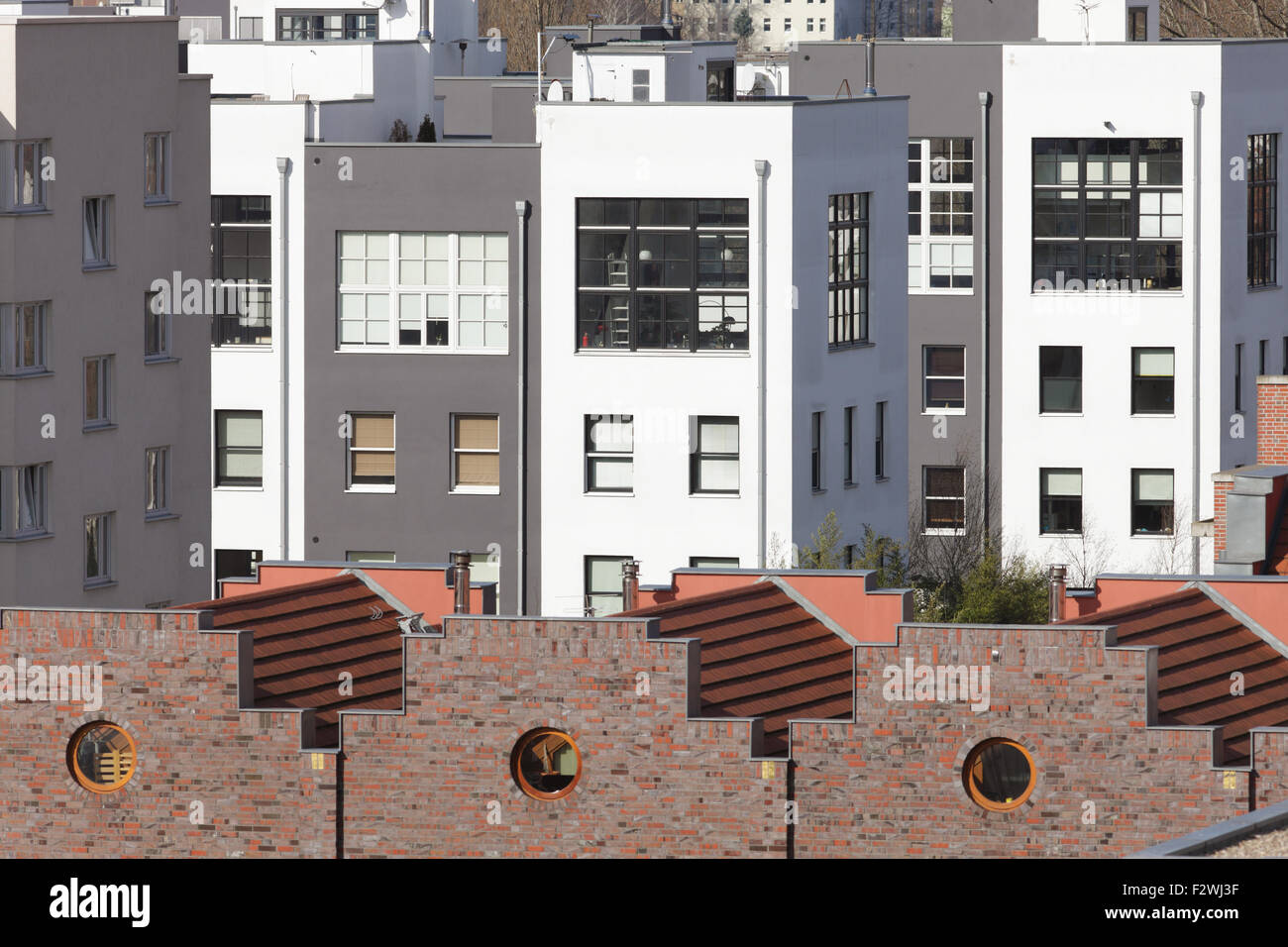 04.03.2015, Berlin, Berlin, Germany - Houses in a residential estate in ...