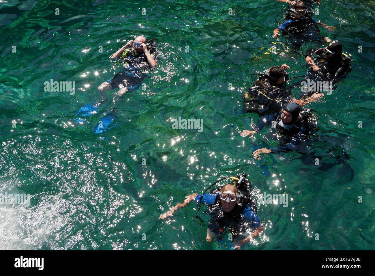 Scuba diving training Stock Photo