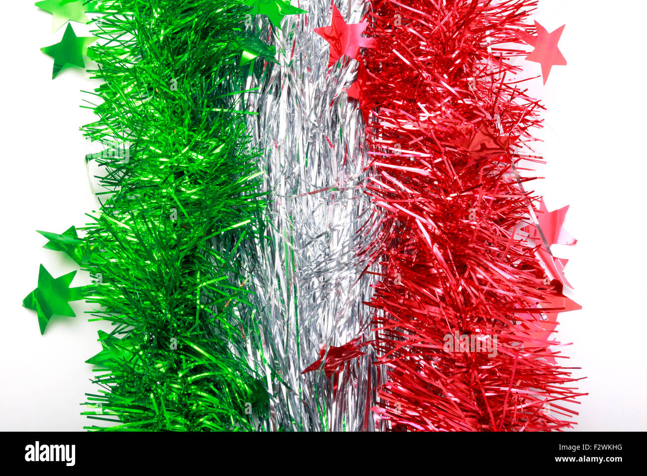 flag of Italy from Christmas tinsel Stock Photo Alamy