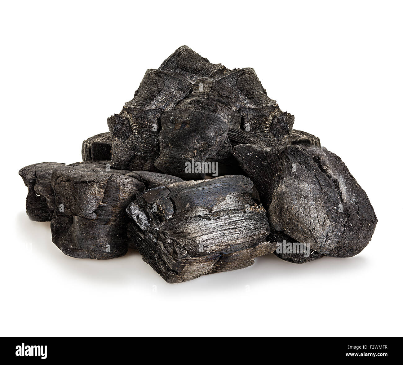 charcoal close-up isolated on a white background Stock Photo - Alamy