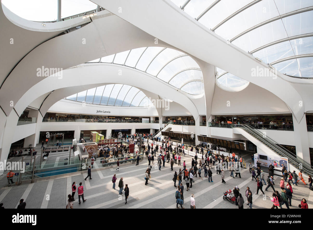 Opening of Birmingham's new Grand Central Station, John Lewis and