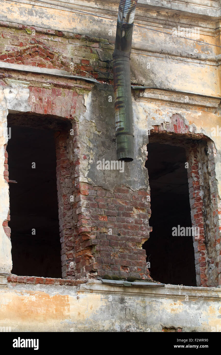 part of an old pillbox with empty window apertures Stock Photo Alamy