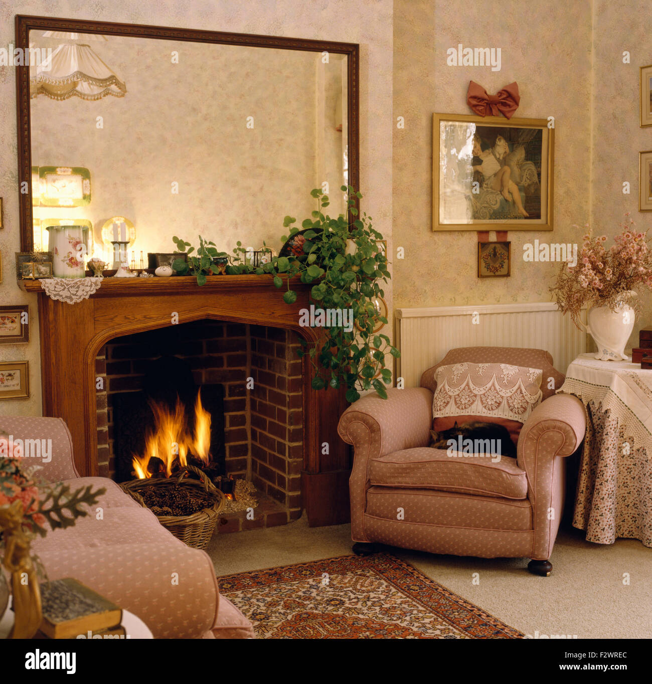 large fireplace mirror